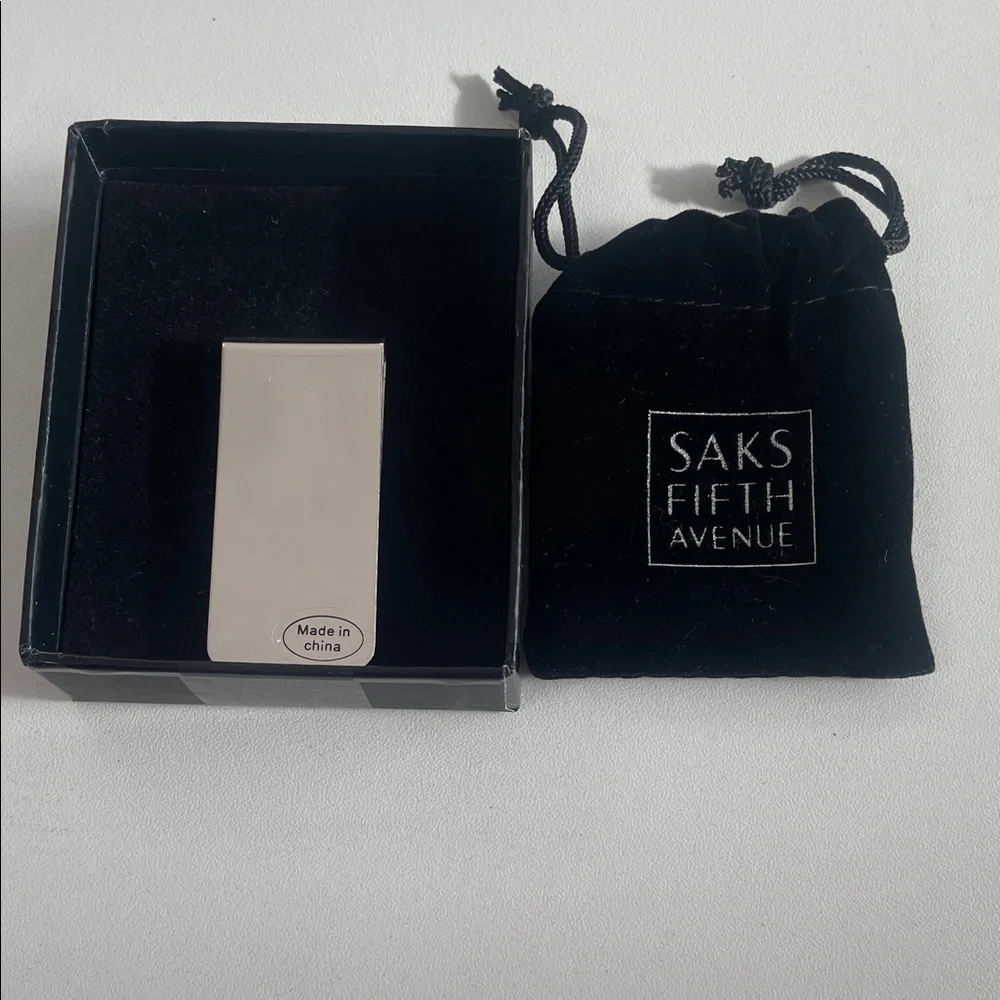 Saks Fifth Avenue Silver Phone Clip